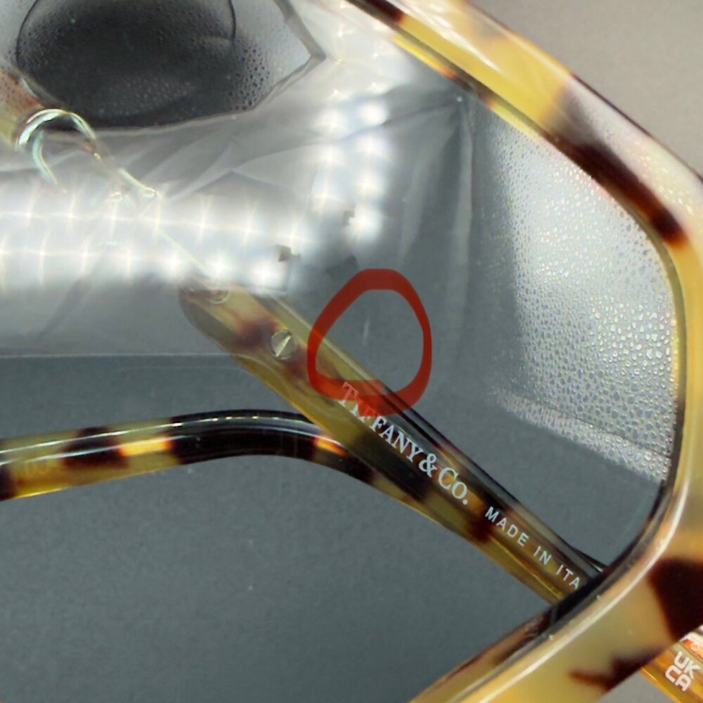 Tiffany TF 4198 80640 Yellow Havana Sunglasses Light Blue Lens 58 17 140 READ - Picture 4 of 16